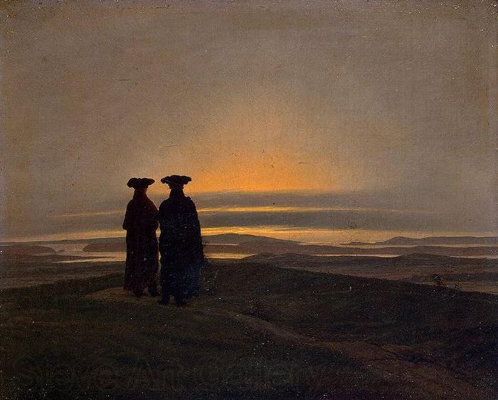 Caspar David Friedrich Sunset Norge oil painting art